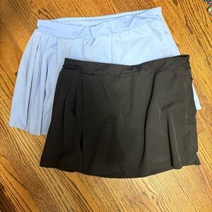 Avia Black and Light Blue Tennis Skirt Skort Set of Two